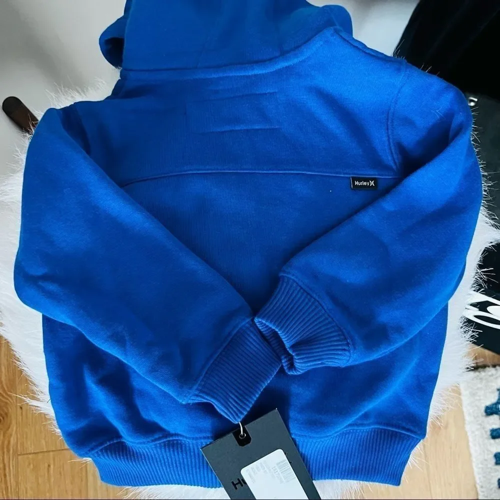 HURLEY‎ NIKE ICONIC FLEECE ZIP HOODIE JACKET, FULL ZIP, Blue, 12 Months, NWT